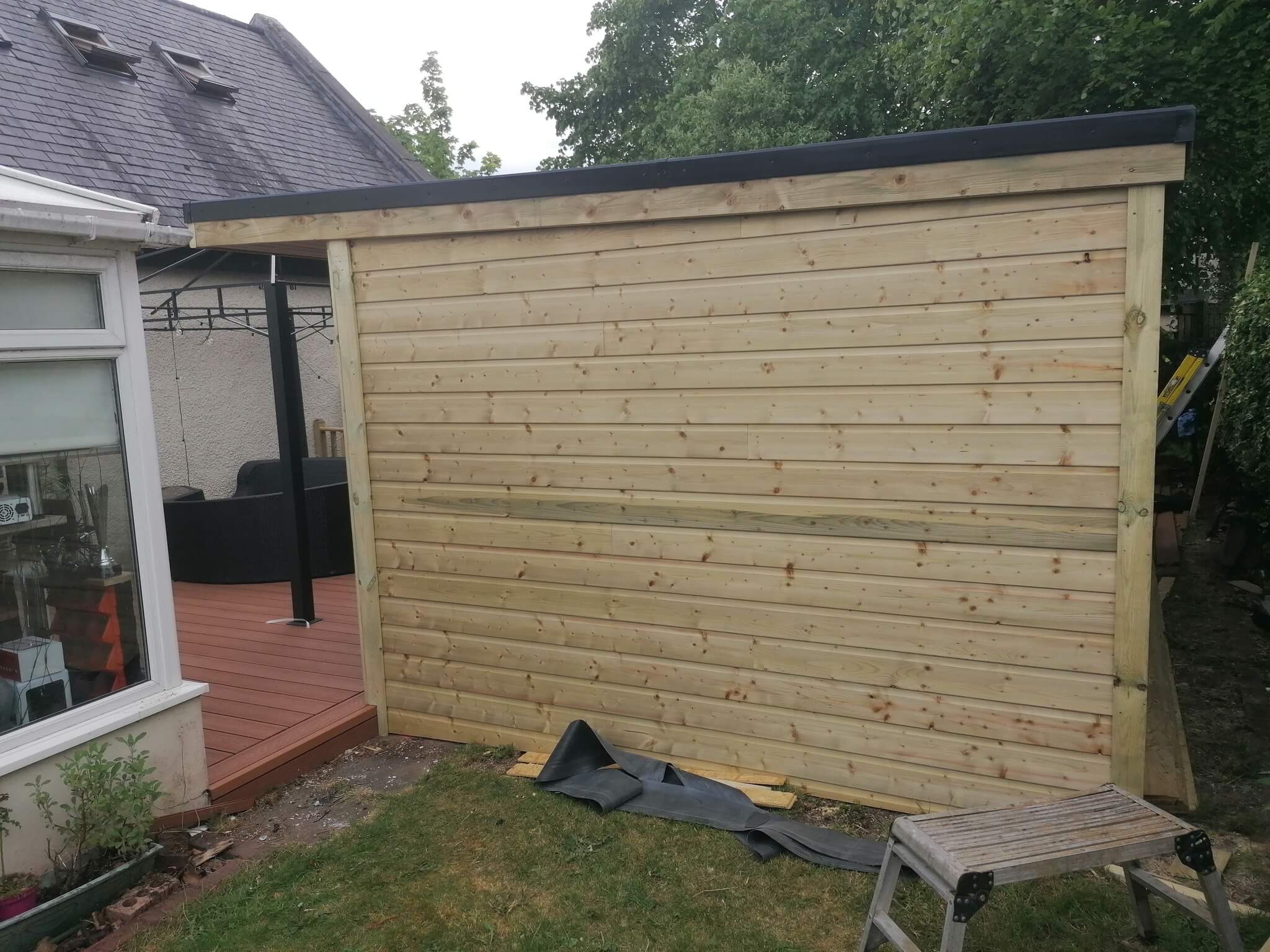 Summerhouse built - another angle
