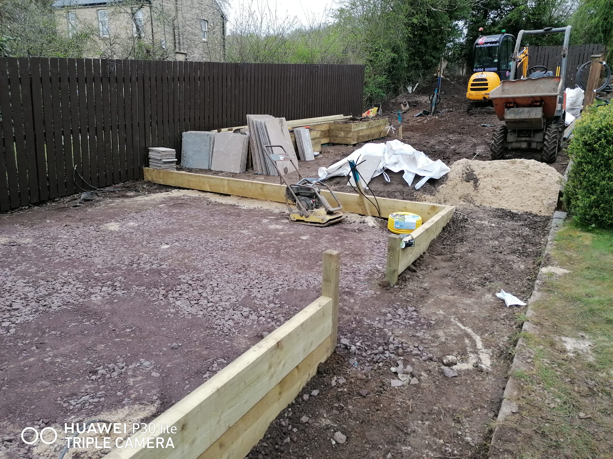 Garden transformation during work
