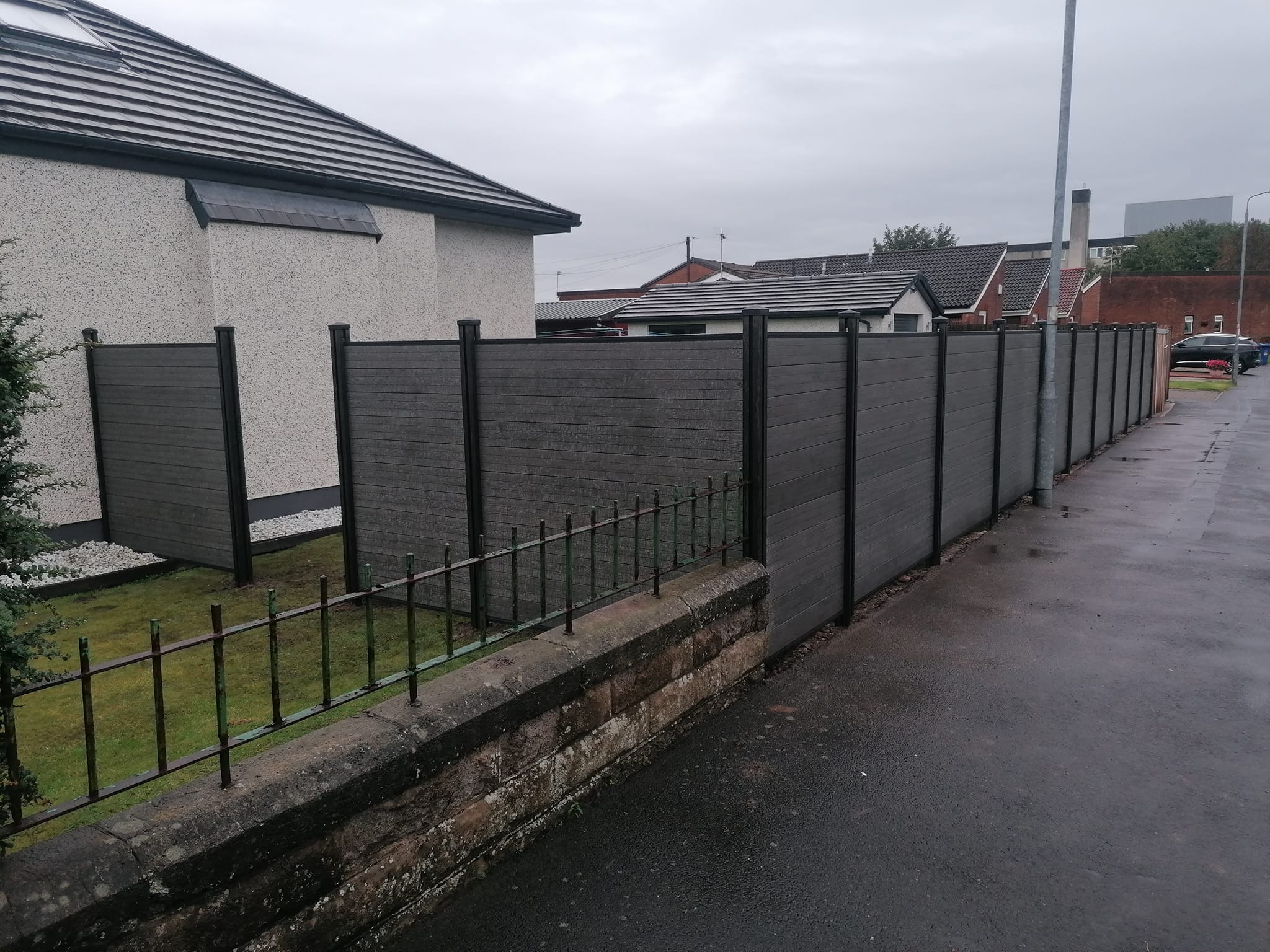 Completed composite fence - view 3