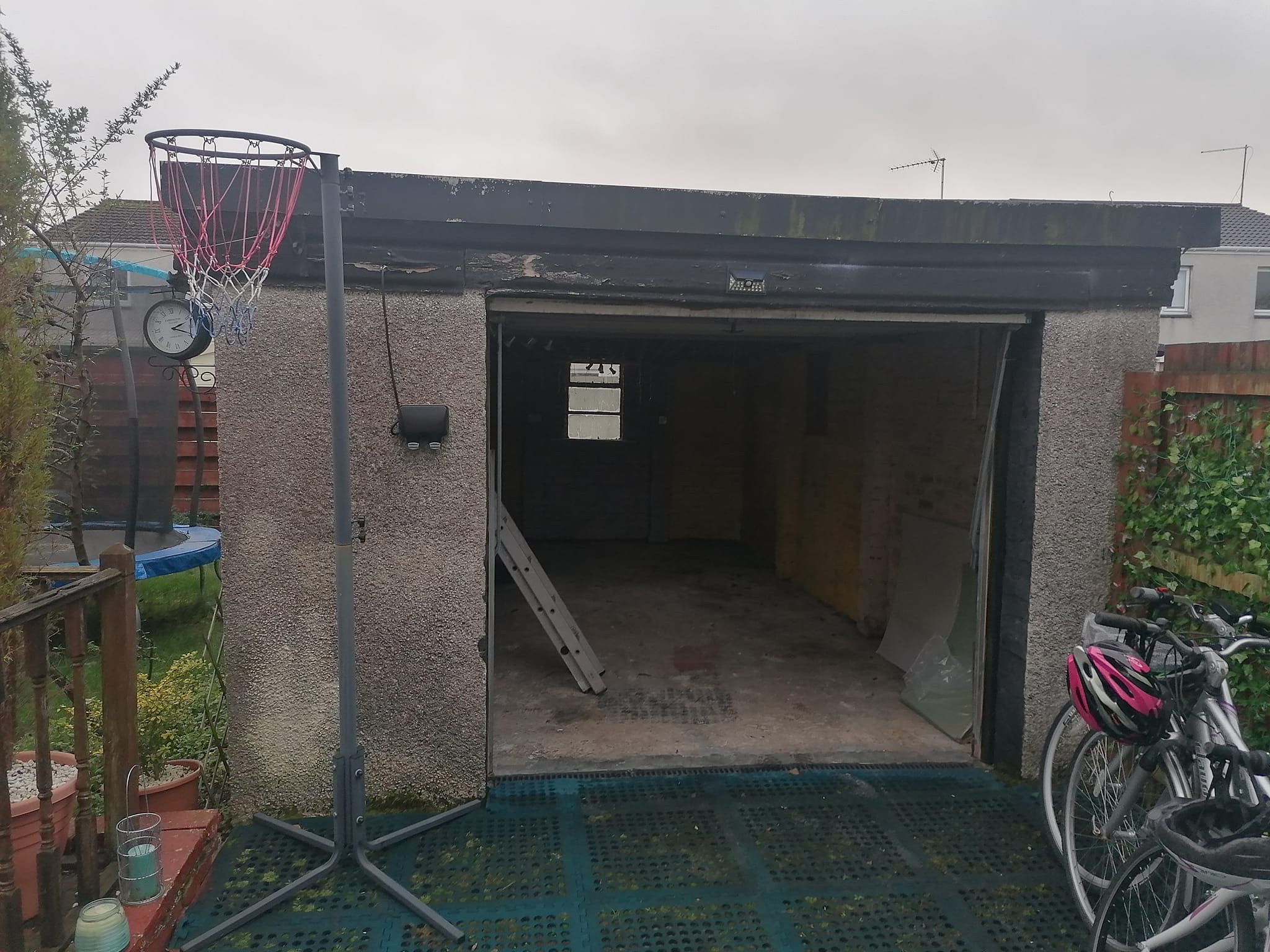 Garage before conversion to garden room